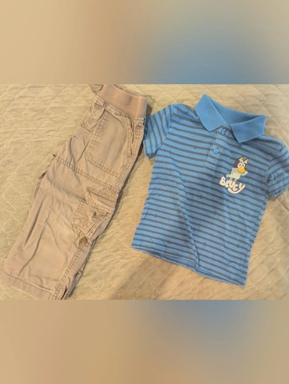 3T Bluey Shirt And Gray Cargo Pants